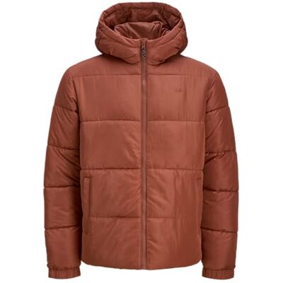 JJ REBEL Herren Jrebrebel Logo Puffer Hood, Picante, l JJ REBEL Herren Jrebrebel Logo Puffer Hood, Picante, l