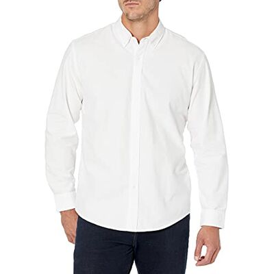 Amazon Essentials Herren Langärmliges Hemd aus Stretch-Oxford in normaler Passform (erhältlich in Big & Tall), Weiß, XXL Amazon Essentials Herren Langärmliges Hemd aus Stretch-Oxford in normaler Passform (erhältlich in Big & Tall), Weiß, XXL