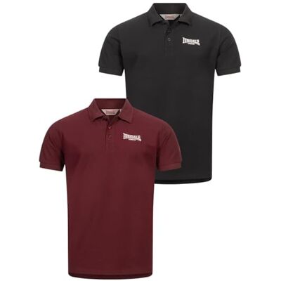 Lonsdale Herren Poloshirt Normale Passform Doppelpack LINGHOLME XL, Black/Oxblood Lonsdale Herren Poloshirt Normale Passform Doppelpack LINGHOLME XL, Black/Oxblood