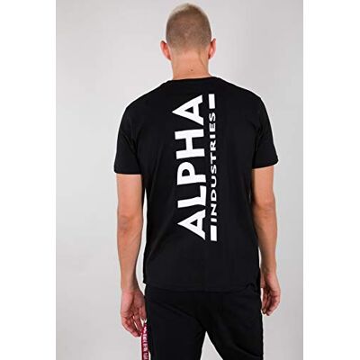 Alpha Herren Backprint Für T-Shirt, Schwarz, M EU Alpha Herren Backprint Für T-Shirt, Schwarz, M EU