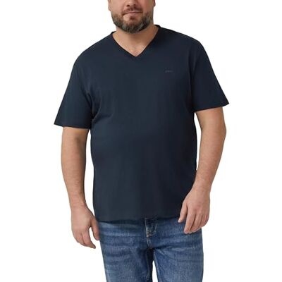s.Oliver Baumwoll-T-Shirt mit Logo-Print und V-Neck s.Oliver Baumwoll-T-Shirt mit Logo-Print und V-Neck
