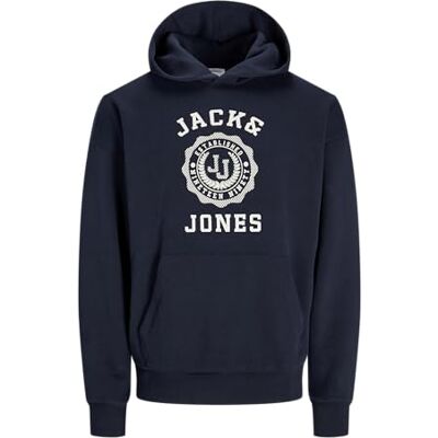 JACK & JONES Herren Hoodie Kapuzenpullover JJVICTO Sweat Hood 12256815,Navy Blazer,S JACK & JONES Herren Hoodie Kapuzenpullover JJVICTO Sweat Hood 12256815,Navy Blazer,S