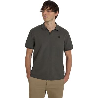 Street One MEN Kurzarm Poloshirt mit Struktur Oil Grey XXL Street One MEN Kurzarm Poloshirt mit Struktur Oil Grey XXL