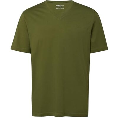 s.Oliver Herren T-Shirt – Regular Fit, V-Ausschnitt, Logo, Jersey s.Oliver Herren T-Shirt – Regular Fit, V-Ausschnitt, Logo, Jersey