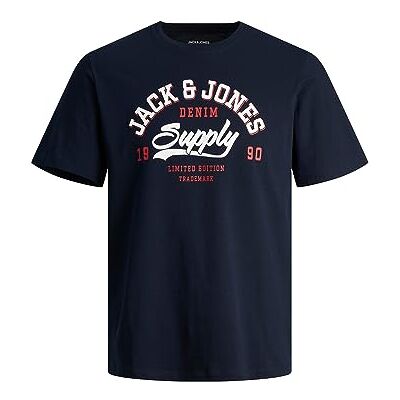JACK & JONES Herren Jjelogo Tee Ss O-Neck 2 Col Ss24 Sn JACK & JONES Herren Jjelogo Tee Ss O-Neck 2 Col Ss24 Sn