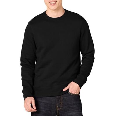 Amazon Essentials Herren Fleece-Sweatshirt mit Rundhalsausschnitt (erhältlich in Big & Tall), Schwarz, 3XL Große Größen Tall Amazon Essentials Herren Fleece-Sweatshirt mit Rundhalsausschnitt (erhältlich in Big & Tall), Schwarz, 3XL Große Größen Tall