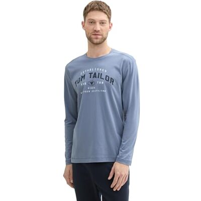 TOM TAILOR Herren 1039895 Longsleeve T-Shirt, 10441 Gravel Grey, M EU TOM TAILOR Herren 1039895 Longsleeve T-Shirt, 10441 Gravel Grey, M EU