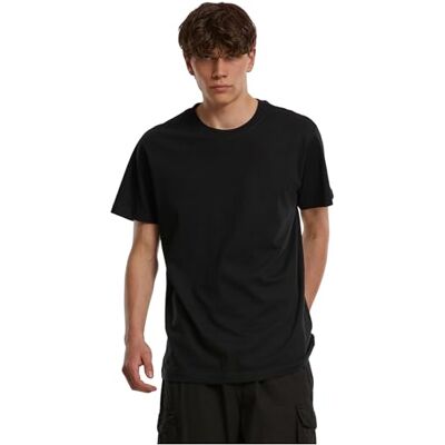 Build Your Brand Herren T-Shirt Round Neck, Männer Basic T-Shirt mit Rundhalsausschnit, Regular Fit, Baumwolle, Black, 5XL Build Your Brand Herren T-Shirt Round Neck, Männer Basic T-Shirt mit Rundhalsausschnit, Regular Fit, Baumwolle, Black, 5XL