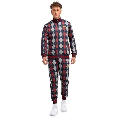 Lonsdale Herren Trainingsanzug schmale Passform ENFIELD L, Red/Dark Navy/Ecru Lonsdale Herren Trainingsanzug schmale Passform ENFIELD L, Red/Dark Navy/Ecru