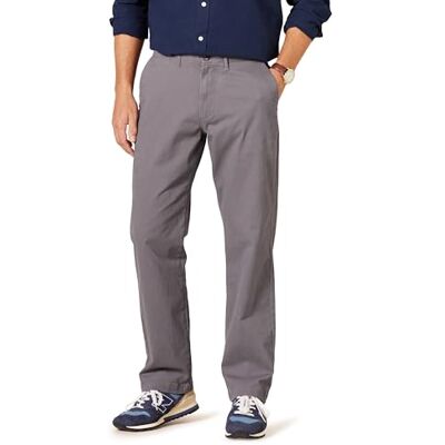 Amazon Essentials Men's Relaxed-Fit Casual Stretch Khaki, Dark Grey, 36W x 28L Amazon Essentials Men's Relaxed-Fit Casual Stretch Khaki, Dark Grey, 36W x 28L