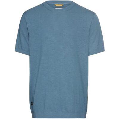 camel active Herren Strickshirt aus Reiner Baumwolle Steinblau, Menswear-M camel active Herren Strickshirt aus Reiner Baumwolle Steinblau, Menswear-M