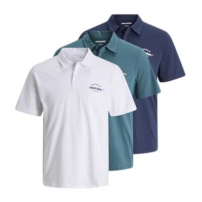 JACK & JONES Jjbrandon Polo Ss 3Pk Mp JACK & JONES Jjbrandon Polo Ss 3Pk Mp