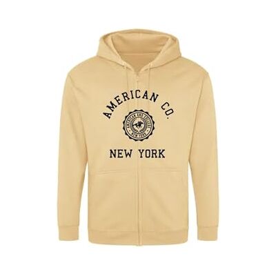 AMERICAN COLLEGE USA , Sweat Shirt, Pullover, Herren, Damen, Westen, Hoodies, Fleece, Thermo, Mit Kapuze, Unisex, Manner, Frauen Kleidung, Modell ACSZW4 BEIGE M AMERICAN COLLEGE USA , Sweat Shirt, Pullover, Herren, Damen, Westen, Hoodies, Fleece, Thermo, Mit Kapuze, Unisex, Manner, Frauen Kleidung, Modell ACSZW4 BEIGE M