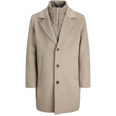 JACK & JONES Jprblastanford Wool Blend Overcoat JACK & JONES Jprblastanford Wool Blend Overcoat
