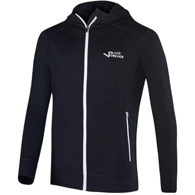 Black Crevice Herren Merino Kapuzenjacke, schwarz, M Black Crevice Herren Merino Kapuzenjacke, schwarz, M