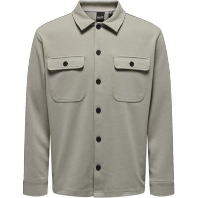 Only & Sons Herren Freizeit Hemd ONSNEWKODYL Overshirt Regular Fit XS XXL, Größe:M, Farbe:Vintage Khaki Melange 22021279 Only & Sons Herren Freizeit Hemd ONSNEWKODYL Overshirt Regular Fit XS XXL, Größe:M, Farbe:Vintage Khaki Melange 22021279