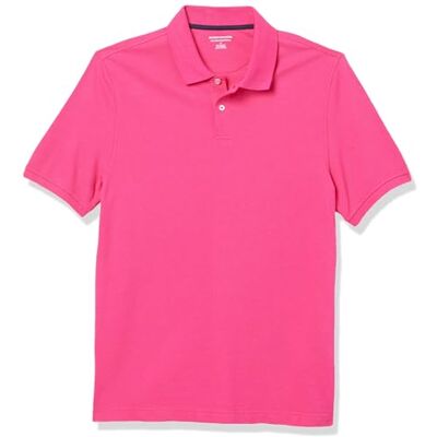 Amazon Essentials Herren Piqué-Poloshirt aus Baumwolle, Schmale Passform, Intensive Rosa, XS Amazon Essentials Herren Piqué-Poloshirt aus Baumwolle, Schmale Passform, Intensive Rosa, XS