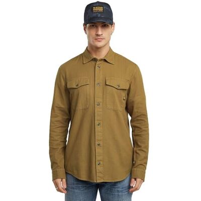 G-STAR Herren Marine Slim Long Sleeve Shirt, Braun (Dk Fawn Gd D24963-d454-b570), L EU G-STAR Herren Marine Slim Long Sleeve Shirt, Braun (Dk Fawn Gd D24963-d454-b570), L EU