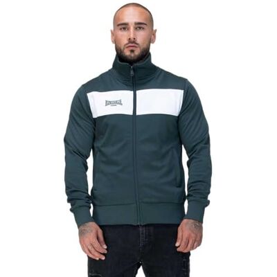 Lonsdale Herren Trainingsjacke schmale Passform ALNWICK S, Green/White Lonsdale Herren Trainingsjacke schmale Passform ALNWICK S, Green/White