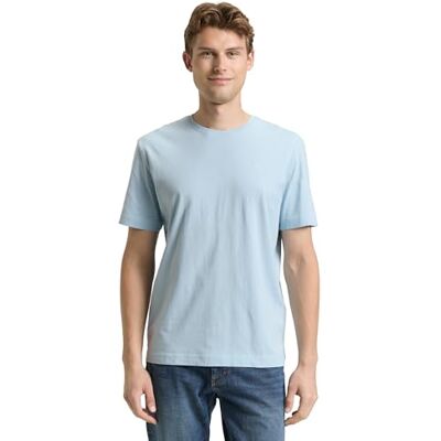 TOM TAILOR Herren 1045833 T-Shirt, 11062 Cosy Dream Blue, XL EU TOM TAILOR Herren 1045833 T-Shirt, 11062 Cosy Dream Blue, XL EU