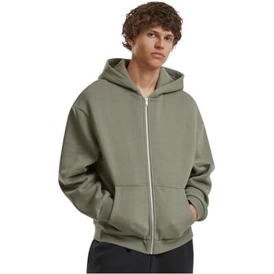 Build Your Brand Herren By285-fluffy Zip Hoody Sweatshirt, Paleolive, L EU Build Your Brand Herren By285-fluffy Zip Hoody Sweatshirt, Paleolive, L EU
