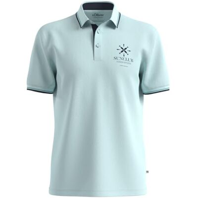 s.Oliver Herren Polo-Shirt – Regular Fit, Baumwoll-Piqué mit Frontprint, strukturiert s.Oliver Herren Polo-Shirt – Regular Fit, Baumwoll-Piqué mit Frontprint, strukturiert