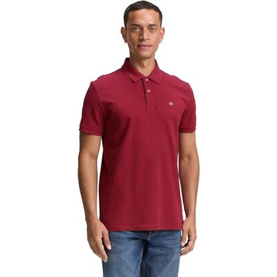 TOM TAILOR Herren 1031006 Poloshirt, 35930 Deep Red, S TOM TAILOR Herren 1031006 Poloshirt, 35930 Deep Red, S