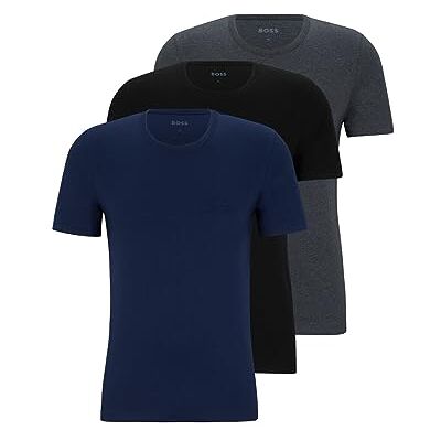 Boss Herren-T-Shirt, klassisch, Logo, Baumwolle, 3er-Pack, Mittel Boss Herren-T-Shirt, klassisch, Logo, Baumwolle, 3er-Pack, Mittel