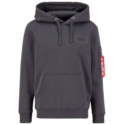 Alpha Herren Back Print Hoody Kapuzensweat Für Kapuzenpullover, Vintage Grey, M EU Alpha Herren Back Print Hoody Kapuzensweat Für Kapuzenpullover, Vintage Grey, M EU