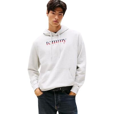 Tommy Jeans Herren TJM Reg DNA Hoodie EXT Dm0dm22113 Pullover-Sweatshirt, Grey (Lt Grey Htr), S EU Tommy Jeans Herren TJM Reg DNA Hoodie EXT Dm0dm22113 Pullover-Sweatshirt, Grey (Lt Grey Htr), S EU