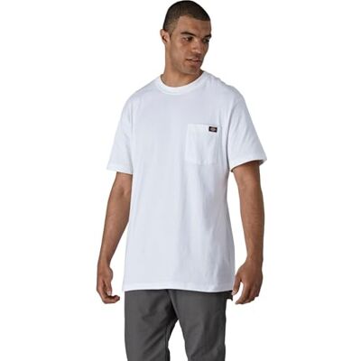 Dickies , Herren, T-Shirt mit Tasche im legeren Stil, White, XL Dickies , Herren, T-Shirt mit Tasche im legeren Stil, White, XL