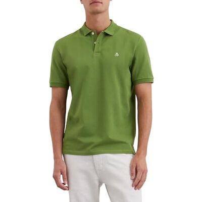Marc O' Polo Herren Kurzarm-Poloshirt aus Bio-Baumwolle Regular Fit, Grün (Spring Fern), XS Marc O' Polo Herren Kurzarm-Poloshirt aus Bio-Baumwolle Regular Fit, Grün (Spring Fern), XS