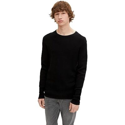 TOM TAILOR Denim Herren Crewneck Strickpullover 29999 Black M TOM TAILOR Denim Herren Crewneck Strickpullover 29999 Black M