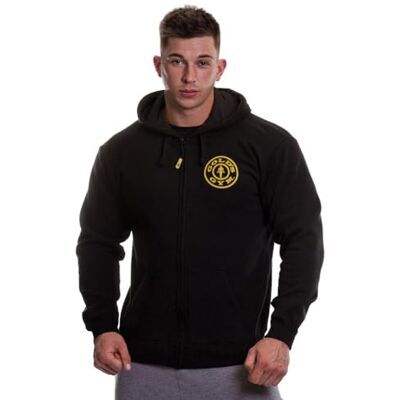 Gold's Gym GGSWT156 Herren Zip Through Sweater Hoody Printed Hooded Sweatshirt Hoodie, Black, S, Schwarz, S Gold's Gym GGSWT156 Herren Zip Through Sweater Hoody Printed Hooded Sweatshirt Hoodie, Black, S, Schwarz, S