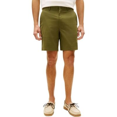 Tommy Hilfiger Herren Chino Shorts Dover Twill aus Baumwolle mit Stretch, Grün (Dark Artichoke), 33W Tommy Hilfiger Herren Chino Shorts Dover Twill aus Baumwolle mit Stretch, Grün (Dark Artichoke), 33W