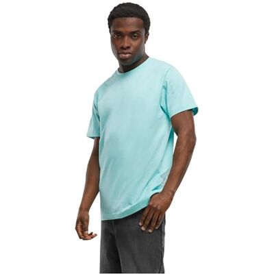 Build Your Brand Herren T-Shirt Round Neck, Männer Basic T-Shirt mit Rundhalsausschnit, Regular Fit, Baumwolle, Berylblue, 4XL Build Your Brand Herren T-Shirt Round Neck, Männer Basic T-Shirt mit Rundhalsausschnit, Regular Fit, Baumwolle, Berylblue, 4XL