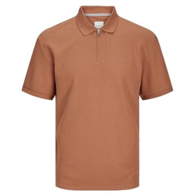 JACK & JONES Herren JPRCCJOHNNY Half Zip SS Polo SN Poloshirt, Orange,M JACK & JONES Herren JPRCCJOHNNY Half Zip SS Polo SN Poloshirt, Orange,M