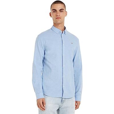 Tommy Jeans Herren Tjm Slim Stretch Oxford Shirt Dm0dm09594 Langarmhemden Gewebte Oberteile, Blau (Perfume Blue), 3XL EU Tommy Jeans Herren Tjm Slim Stretch Oxford Shirt Dm0dm09594 Langarmhemden Gewebte Oberteile, Blau (Perfume Blue), 3XL EU