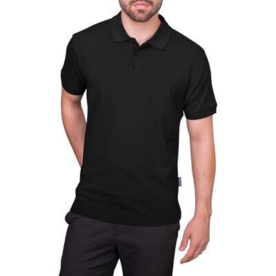 HRM Heavy Polo Herren Premium Poloshirt aus 100% Baumwolle, Schwarz, Gr. S Basic Polohemd bis 60°C Waschbar Hochwertige & Nachhaltige Workwear HRM Heavy Polo Herren Premium Poloshirt aus 100% Baumwolle, Schwarz, Gr. S Basic Polohemd bis 60°C Waschbar Hochwertige & Nachhaltige Workwear