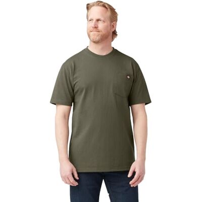 Dickies schweres Herren-T-Shirt, Rundhalsausschnitt, kurzärmelig, Militär, Grün, 3X-Large Groß Dickies schweres Herren-T-Shirt, Rundhalsausschnitt, kurzärmelig, Militär, Grün, 3X-Large Groß