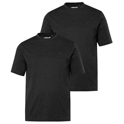 Men Plus Herren große Größen Übergrößen Menswear L-8XL T-Shirt, Basic, 2er-Pack, Halbarm, Rundhals schwarz 4XL 836285100-4XL Men Plus Herren große Größen Übergrößen Menswear L-8XL T-Shirt, Basic, 2er-Pack, Halbarm, Rundhals schwarz 4XL 836285100-4XL