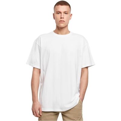 Build Your Brand Herren T-Shirt Heavy Oversize Tee, Basic T-Shirt für Männer, Oversized Fit, Baumwolle, XXL, White Build Your Brand Herren T-Shirt Heavy Oversize Tee, Basic T-Shirt für Männer, Oversized Fit, Baumwolle, XXL, White