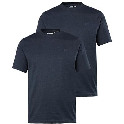 Men Plus Herren große Größen Übergrößen Menswear L-8XL T-Shirt, Basic, 2er-Pack, Halbarm, Rundhals Navy blau XXL 836285130-XXL Men Plus Herren große Größen Übergrößen Menswear L-8XL T-Shirt, Basic, 2er-Pack, Halbarm, Rundhals Navy blau XXL 836285130-XXL