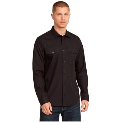 G-STAR Herren Marine Slim Hemd, Schwarz (dk Black D24963-D701-6484), M G-STAR Herren Marine Slim Hemd, Schwarz (dk Black D24963-D701-6484), M