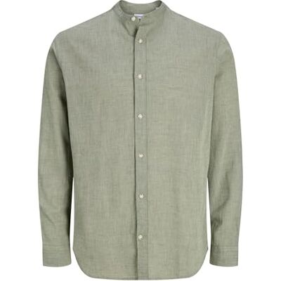 JACK & JONES Jjesummer Linen Blend Band Shirt L/S Sn JACK & JONES Jjesummer Linen Blend Band Shirt L/S Sn