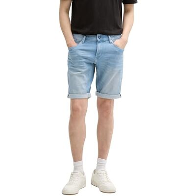 TOM TAILOR TTJOSH Regular Slim Jeans Shorts, Grey Denim, 33 TOM TAILOR TTJOSH Regular Slim Jeans Shorts, Grey Denim, 33