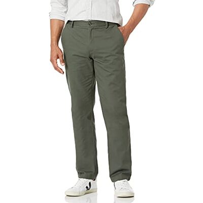 Amazon Essentials Men's Straight-Fit Wrinkle-Resistant Flat-Front Chino Pant Pants, -olive, 34W x 32L Amazon Essentials Men's Straight-Fit Wrinkle-Resistant Flat-Front Chino Pant Pants, -olive, 34W x 32L