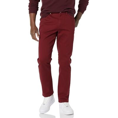 Amazon Essentials Hosen Herren mit Sportlicher Passform, mit 5 Taschen und Stretch Chino Hose Herren, Sportlich Geschnitten, Burgunderrot, 40W / 30L Amazon Essentials Hosen Herren mit Sportlicher Passform, mit 5 Taschen und Stretch Chino Hose Herren, Sportlich Geschnitten, Burgunderrot, 40W / 30L