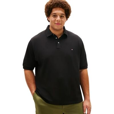 Tommy Hilfiger Herren Poloshirt Kurzarm Regular Fit, Schwarz (Black), 5XLT Tommy Hilfiger Herren Poloshirt Kurzarm Regular Fit, Schwarz (Black), 5XLT
