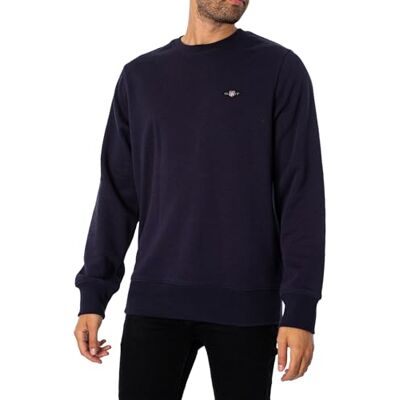 GANT Herren Reg Shield C-neck Sweatshirt, Evening Blue, 3XL EU GANT Herren Reg Shield C-neck Sweatshirt, Evening Blue, 3XL EU
